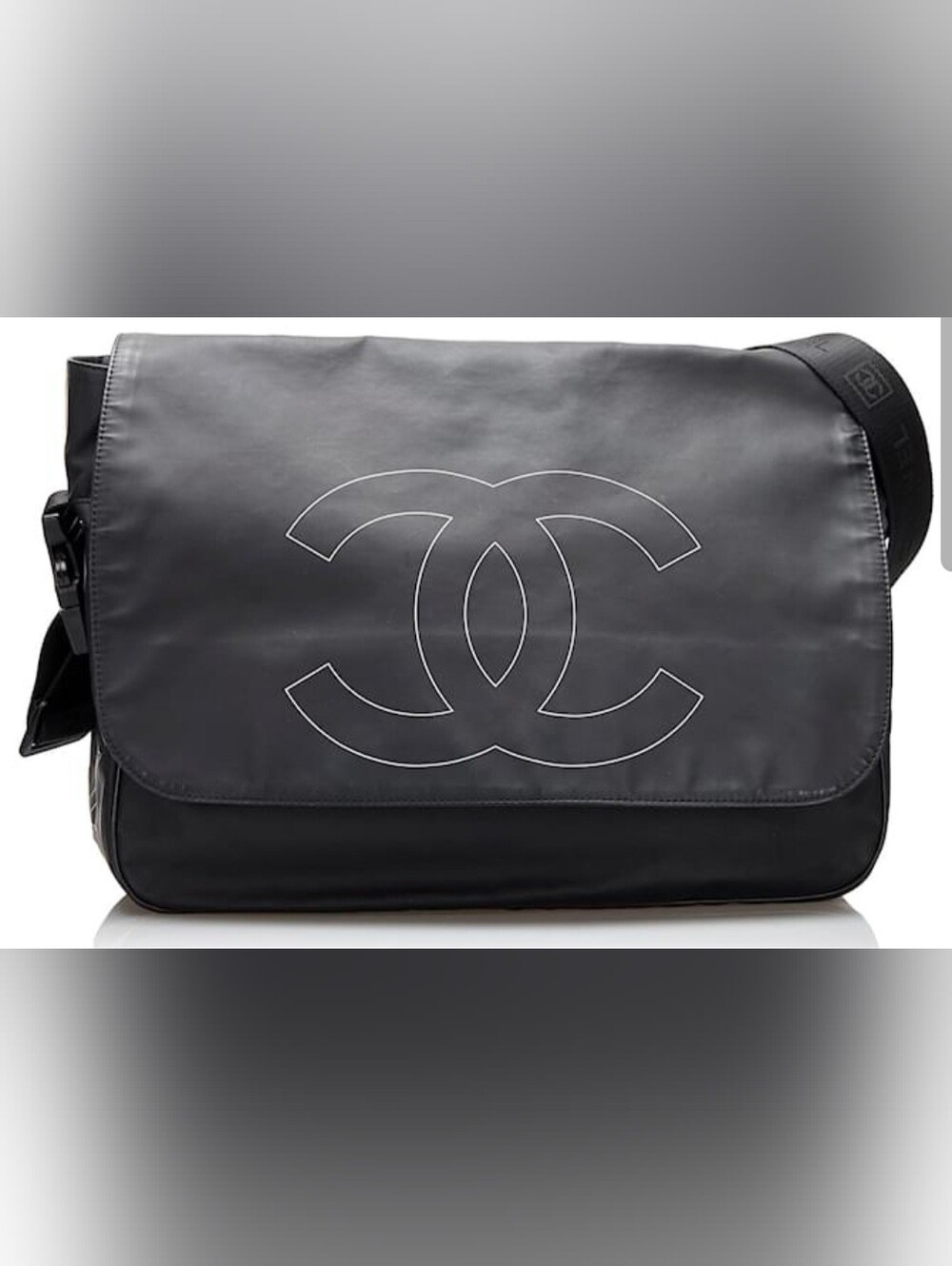 CHANEL Black CC  Sports Line Messenger Nylon Bag - Picture 16 of 16